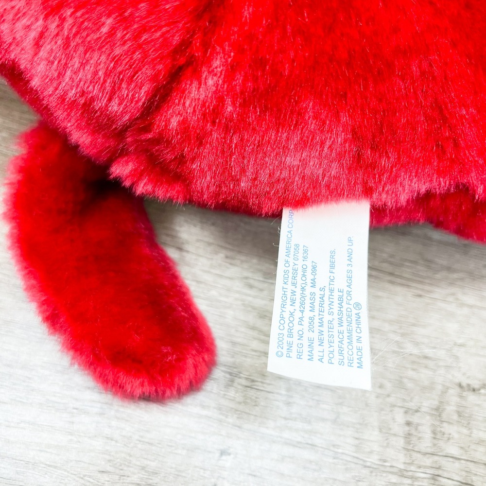 Kids of America Red Plush Dog Floppy Stuffed Animal Pink Bow 2003 Vintage 17in - Picture 8 of 11
